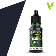 Vallejo Game Air Night Blue acrylic airbrush paint for Fantasy and War-games models with matt finish.