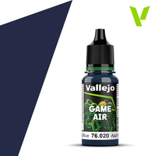Vallejo Game Air Imperial Blue acrylic airbrush paint bottle with ultra-fine pigment for models and miniatures