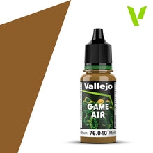Vallejo Game Air Leather Brown acrylic airbrush paint for fantasy, war-game, and sci-fi model painting.