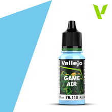 Vallejo Game Air Sunrise Blue acrylic airbrush paint bottle for fantasy, war-games, and sci-fi model painting.