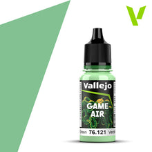 Vallejo Game Air Ghost Green acrylic airbrush paint for fantasy and sci-fi models with fast-drying matte finish.