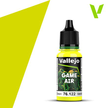 Vallejo Game Air Bile Green acrylic airbrush paint with ultra-fine pigment for fantasy and sci-fi models.