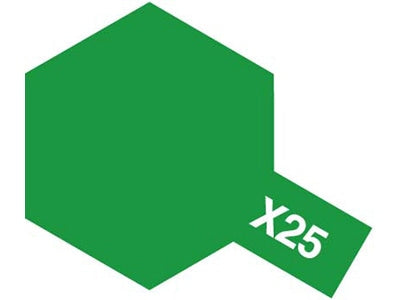 Tamiya Acrylic X-25 Mini Gloss-Clear Green - 10ml
