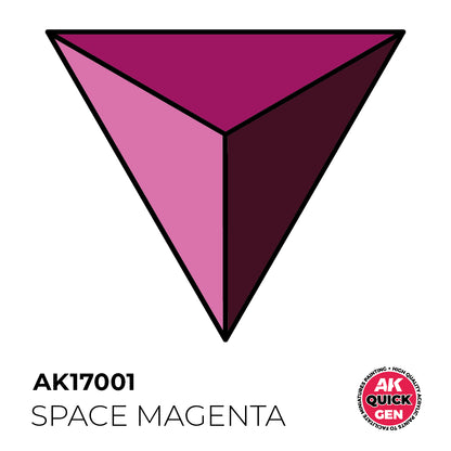 AK Interactive Quick Gen Space Magenta showing a rich magenta tone for sci-fi and fantasy models with a smooth matte finish.