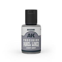 AK Interactive Precision Paneliner Light Grey 30ml enamel wash bottle for scale model detailing
