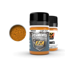 AK Light Rust pigment by AK Interactive offers fine, high-quality dry pigment for detailed model weathering effects.