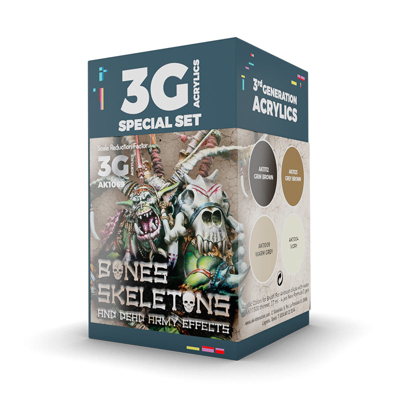 AK Interactive Wargame Paint Set Bones & Skeletons