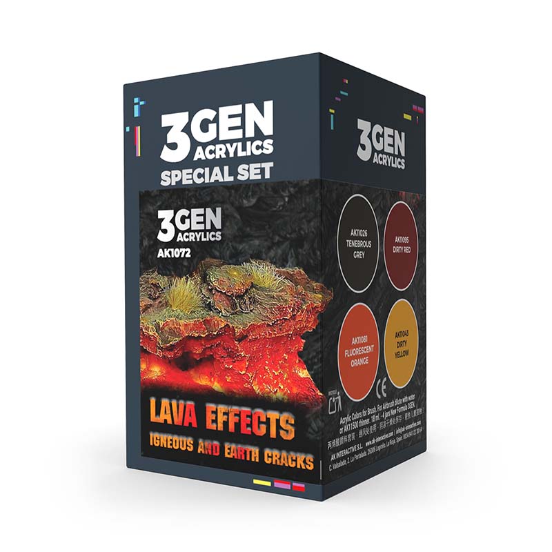 AK Interactive Wargame Paint Set Lava Effects