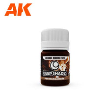 AK Deep Shades Reddish Filth concentrated wash for defining and highlighting fantasy and sci-fi models and miniatures.