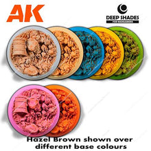 AK Deep Shades Hazel Brown 35ml washing for defining and highlighting models over various base colors.