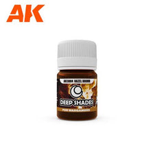 AK Deep Shades Hazel Brown 35ml wash for defining and highlighting models in fantasy and sci-fi wargaming.