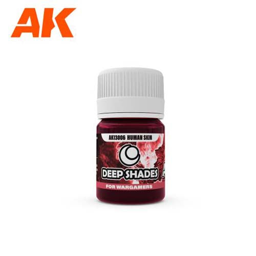 AK Deep Shades Human Skin 35ml wash for detailed model shading and highlighting in wargaming and fantasy figures.