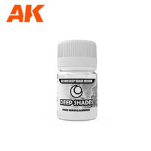 AK Deep Shade Medium bottle for quick shading and matte finish on miniature models and wargaming figures.