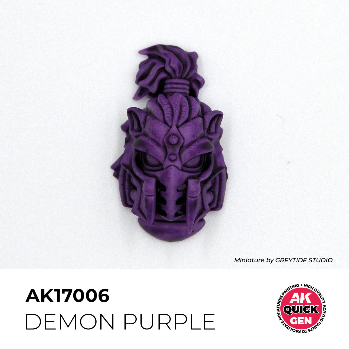 AK Interactive Quick Gen Demon Purple matte dark purple miniature paint for demonic effects and cursed armor basecoats.