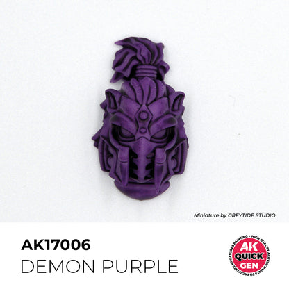 AK Interactive Quick Gen Demon Purple matte dark purple miniature paint for demonic effects and cursed armor basecoats.