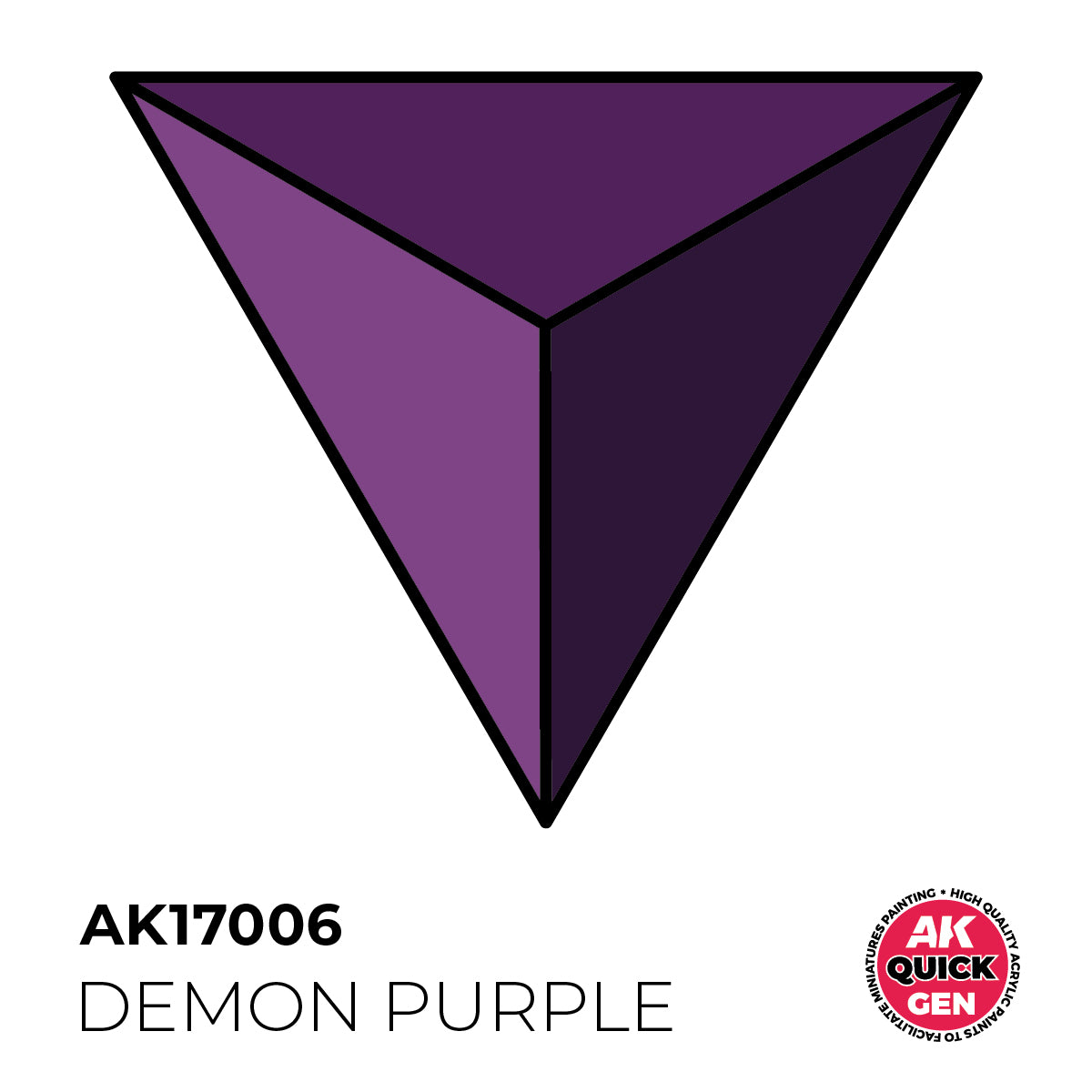 AK Interactive Quick Gen Demon Purple showing a dark purple shade ideal for demonic miniatures and chaotic warbands.