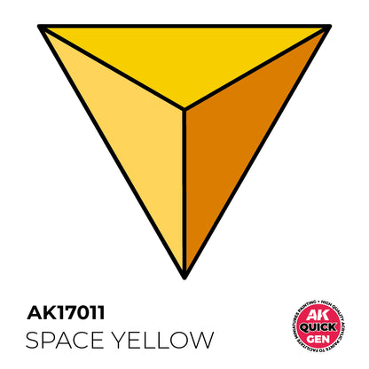 AK Interactive Quick Gen Space Yellow showing luminous yellow shades ideal for sci-fi power armor and glowing effects.