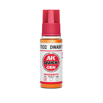 AK Interactive Quick Gen Dwarf Flesh contrast paint in 18ml bottle with warm rosy midrange flesh tone for miniatures
