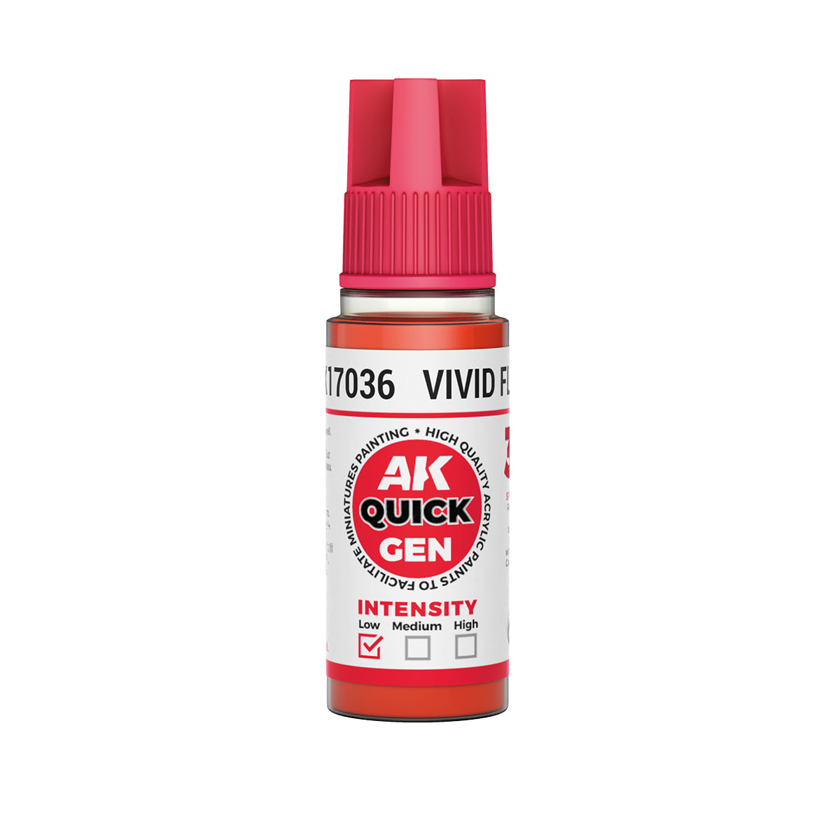 AK Interactive Quick Gen Vivid Flesh vibrant contrast paint in 18ml bottle for bright anime and miniature skin tones