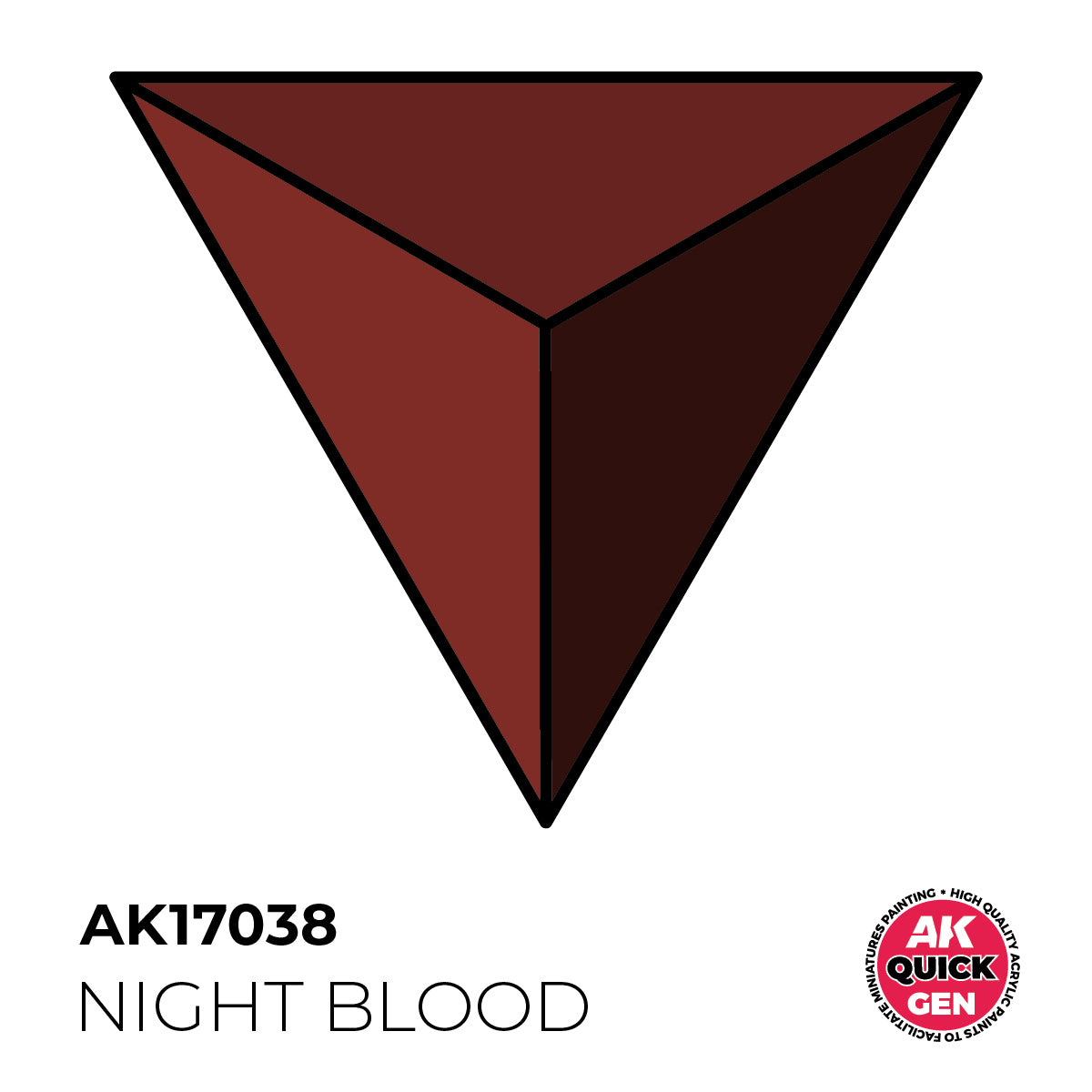 AK Interactive Quick Gen Night Blood deep purple-red contrast paint with matte finish for gothic and horror miniatures.