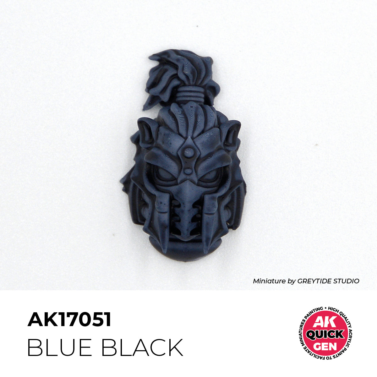 AK Interactive Quick Gen Blue Black deep blue-black shade paint for shadows, cloaks, and cold-weather miniature effects.