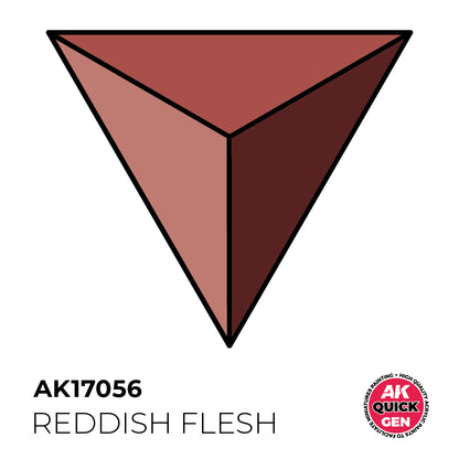 AK Interactive Quick Gen Reddish Flesh shows warm reddish flesh tones perfect for sunburnt warriors or fantasy heroes.
