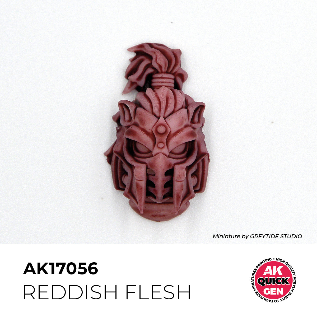 AK Interactive Quick Gen Reddish Flesh shows warm reddish miniature paint perfect for sunburnt warriors and fantasy heroes.