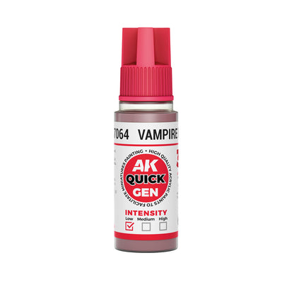 AK Interactive Quick Gen Vampire Flesh contrast paint bottle for pale undead skin tones with matte finish, 18ml.