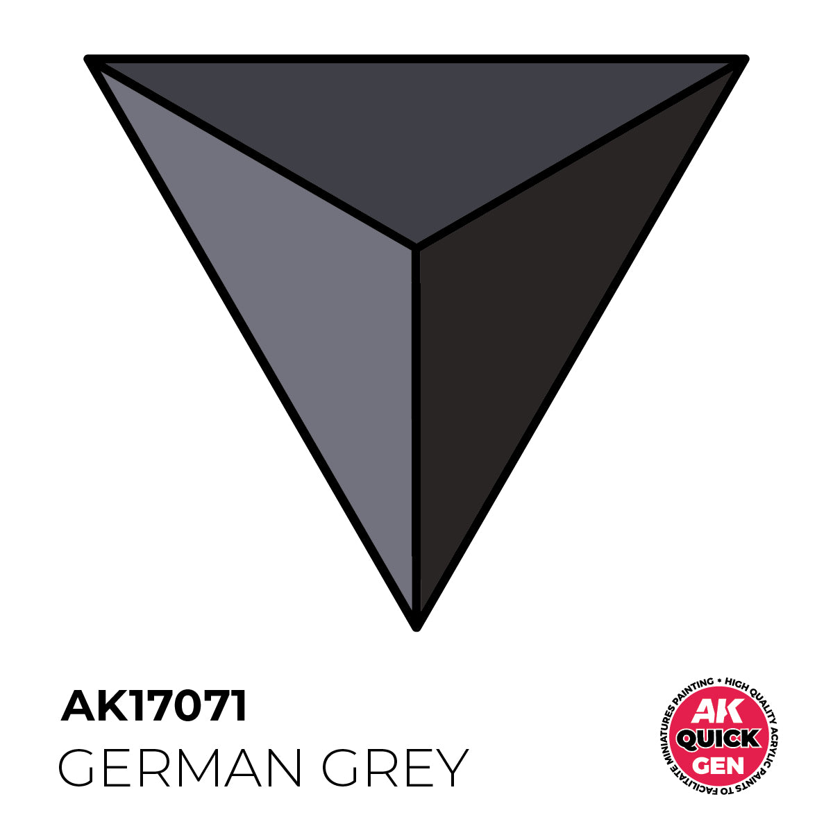AK Interactive Quick Gen German Grey deep neutral shade for military models with matte finish ideal for vehicles and armor detailing