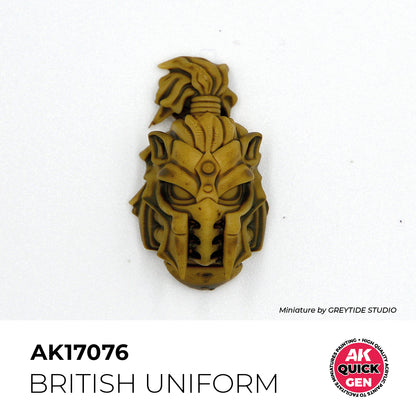 AK Interactive Quick Gen British Uniform contrast paint on detailed miniature helmet with matte finish textures