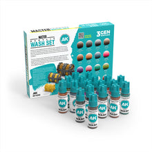 AK Interactive Master Acrylic Wash Set - Full Range - 18 Colors