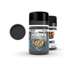 AK Smoke dry pigment for realistic smoke effects on models, fine quality powder by AK Interactive for easy application and customization.
