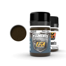 AK Dark Rust pigment by AK Interactive, high-quality dry pigment for realistic rust effects on models and figures.
