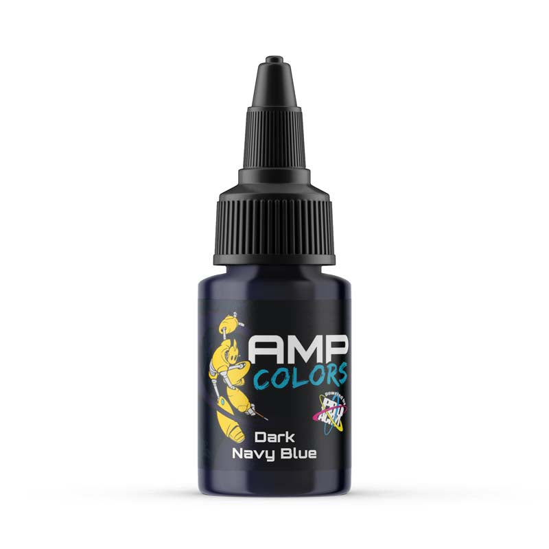 AMP Pro Acryl Colors Dark Navy Blue bottle with precision tip for detailed acrylic painting projects and crafts