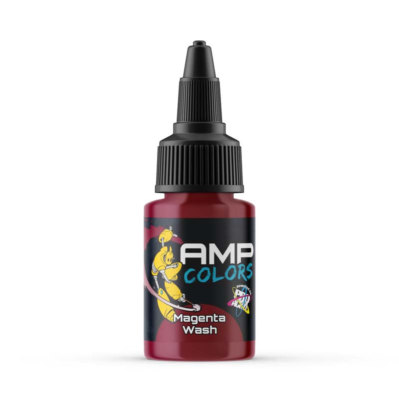 AMP Pro Acryl Colors Magenta Wash bottle with precise applicator tip for detailed acrylic painting projects