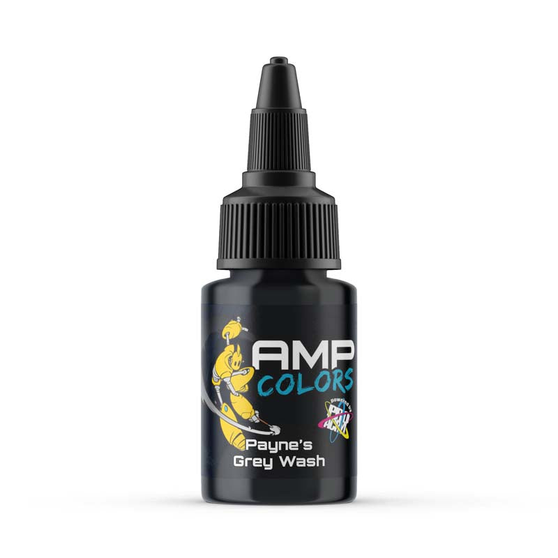 AMP Pro Acryl Colors Payne's Grey Wash small bottle with precision nozzle for acrylic painting and wash effects.