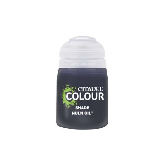 Citadel Shade Nuln Oil water-based acrylic shade paint for adding depth and realistic shadows to miniatures.
