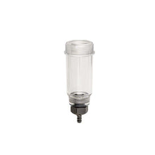 Moisture Trap Cup (W/Drain New 850-975) with clear cylindrical body and drainage valve for efficient moisture removal.