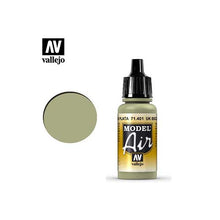 Vallejo Model Air UK BSC 28 Silver Grey airbrush paint bottle with matching color swatch for model painting.
