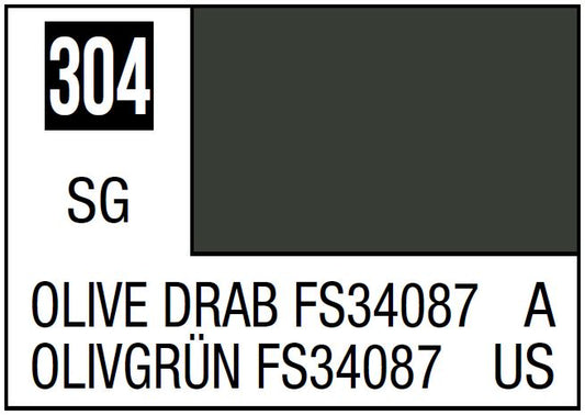 Mr Hobby Mr. Color 304 Olive Drab FS34087 10ml
