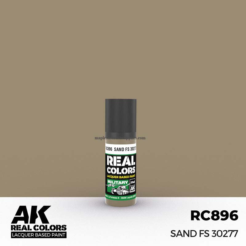 AK Interactive Real Colors Sand FS 30277 lacquer paint bottle for durable, historically accurate military model detailing.
