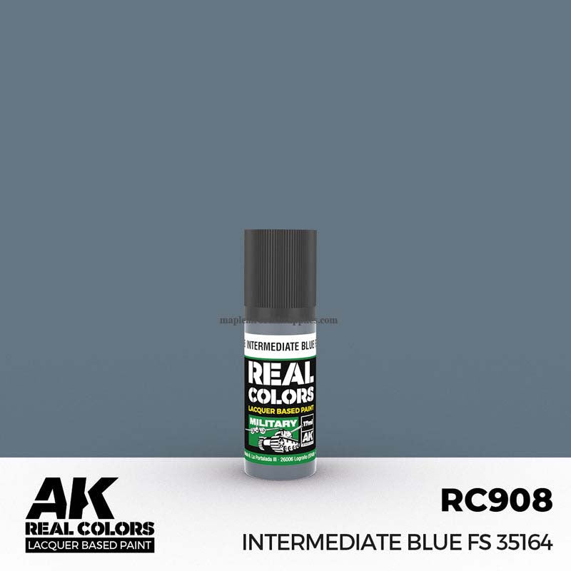 AK Interactive Real Colors Intermediate Blue FS 35164 lacquer paint for detailed, durable military model finishing.