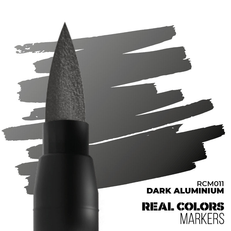 AK Interactive Paint Pens Dark Aluminium with matte finish, fast drying and waterproof on plastic, resin, metal, and wood.