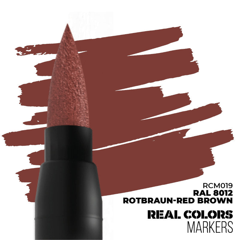 AK Interactive Paint Pens RAL 8012 Rotbraun-Red Brown marker with matte finish for precision detail and base-coats.