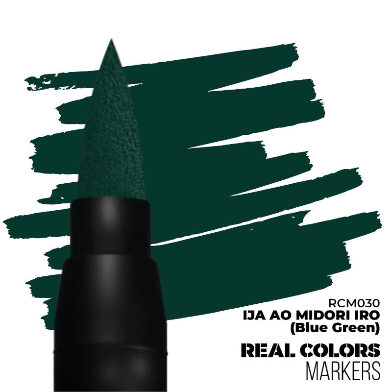 AK Interactive Paint Pens IJA Ao Midori Iro Blue Green with matte finish for precise base-coats and camouflage detail.
