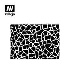 Vallejo Stencil Giraffe camo WWII featuring irregular geometric patterns for 1/32 scale model camouflage detailing.