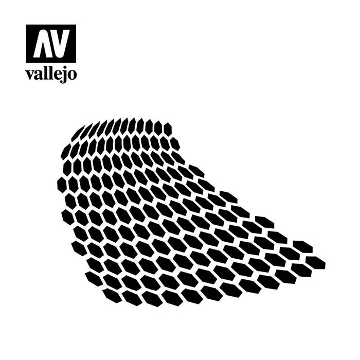 Vallejo Hobby Stencils Distorted Honeycomb