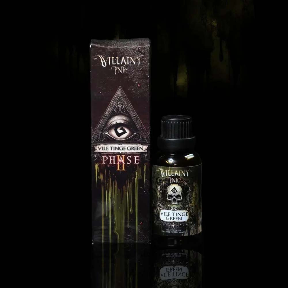 Villainy Inks Phase II Enamel Washes 30ml - Vile Tinge Green