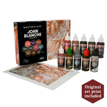 The Army Painter - John Blanche Paint Set - Volume 2 with 10 Warpaints and Speedpaint, including exclusive art print and guide.