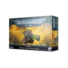 Warhammer 40K Necrons Lokhusts Heavy Destroyer model on 60mm base with repulsor-sled body and gauss destructor weapon.